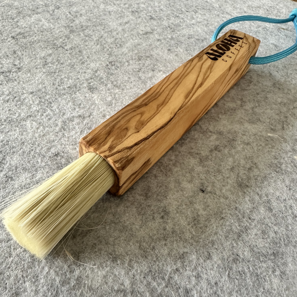 Espresso Cleaning Brush – Olive Wood