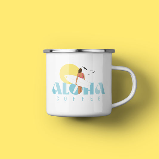 Aloha_Coffee_Emaillebecher