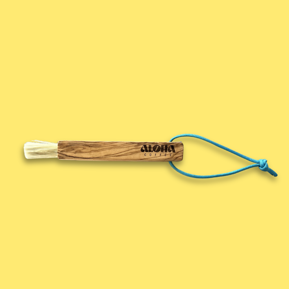 Espresso Cleaning Brush – Olive Wood