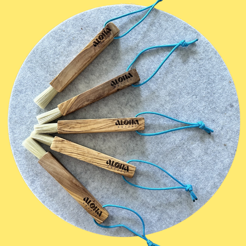 Espresso Cleaning Brush – Olive Wood