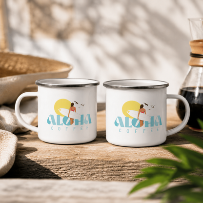 2 x Emaille Tasse