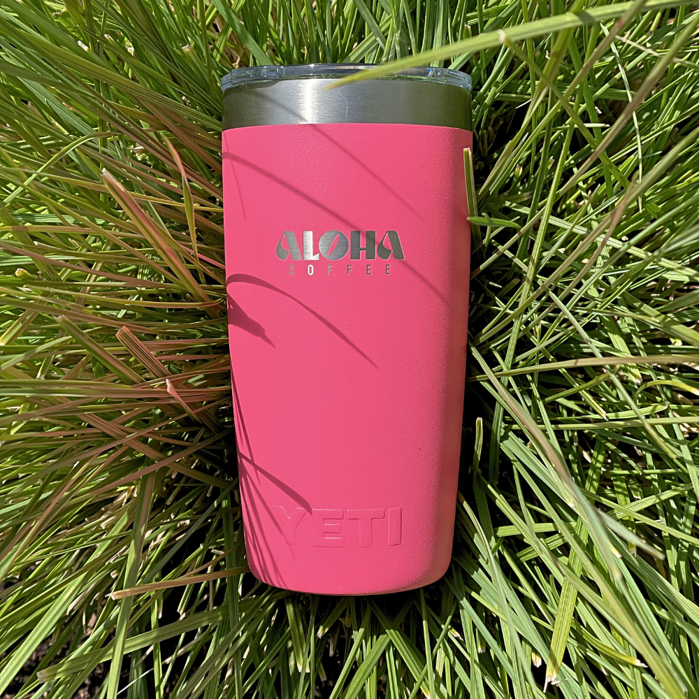 Yeti Aloha Coffee Rambler Tropical Pink