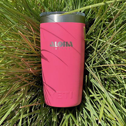 Yeti Aloha Coffee Rambler Tropical Pink